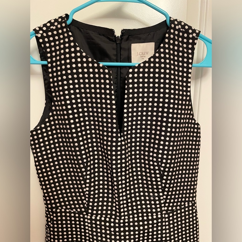 JCrew Suiting Size 2 Black & White Polka Dot Dress